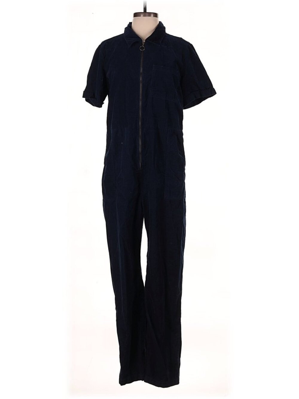 Lucy & Yak Rex Jumpsuit Navy Corduroy UK 14 / US 10 EUC Organic Cotton Wide Leg